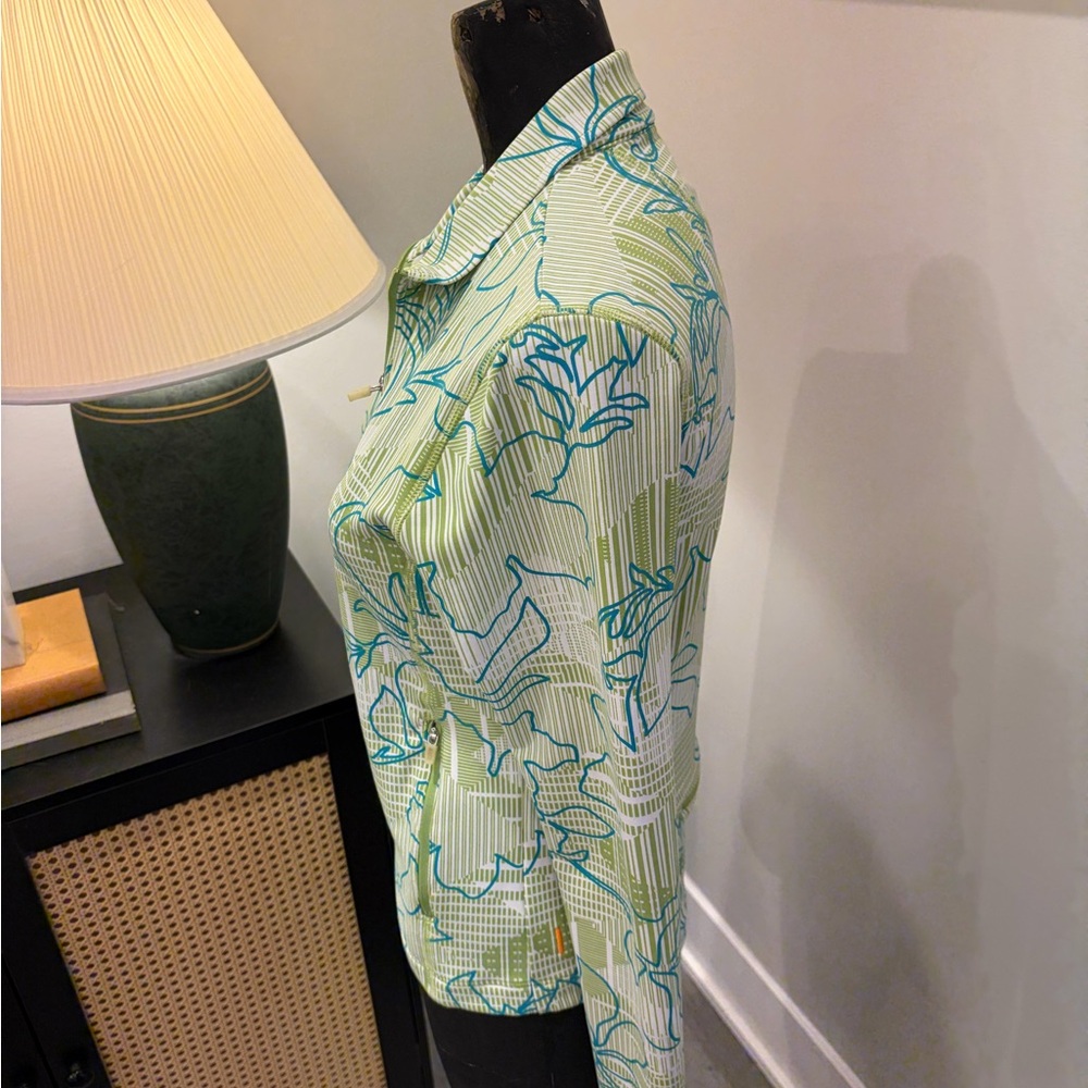 Lucy Hawaiian Print Sun Protection Zip-Up Athletic Jacket Size Small Running - Picture 4 of 16